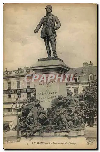 Cartes postales Militaria Guerre de 1870 Le Mans Le monument de Chanzy