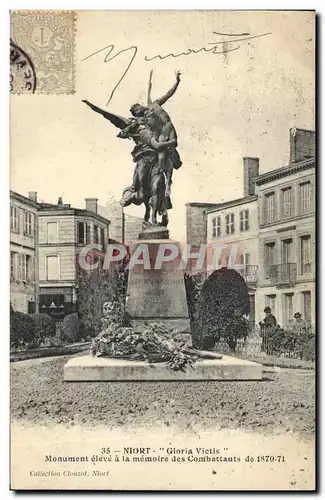 Cartes postales Militaria Guerre de 1870 Niort Gloria Victis Monument a la memoire des Combattants