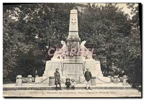 Ansichtskarte AK Militaria Guerre de 1870 Luneville Monument des Combattants Square de l&#39Hotel de ville