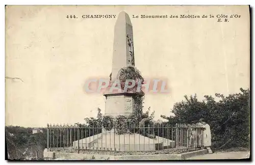 Ansichtskarte AK Militaria Guerre de 1870 Champigny Le monument des mobiles de la Cote d&#39Or