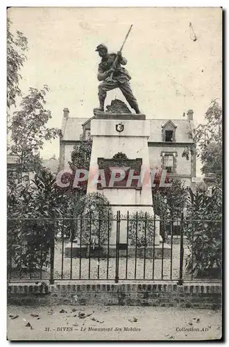 Cartes postales Militaria Guerre de 1870 Dives Le monument des Mobiles