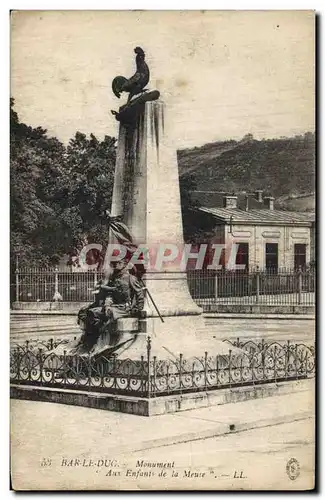 Cartes postales Militaria Guerre de 1870 Bar le Duc Monument Aux Enfants de la Meuse