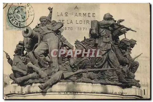 Cartes postales Militaria Guerre de 1870 Le Mans Bas relief du monument de Chanzy