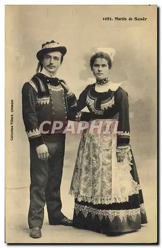 Cartes postales Folklore Maries de Scaer Mariage