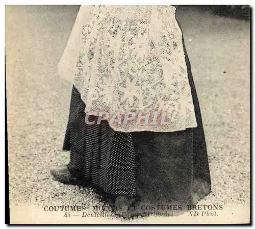 Cartes postales Folklore Dentelliere Point d'Irlande