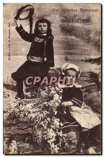 Ansichtskarte AK Folklore Enfants Bretagne