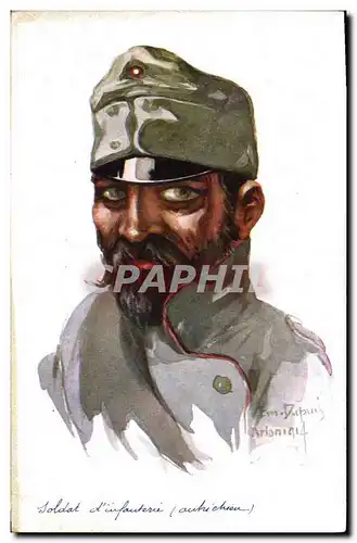 Ansichtskarte AK Fantaisie Illustrateur Dupuis Militaria Soldat d&#39infanterie autrichien