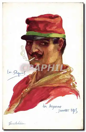 Cartes postales Fantaisie Illustrateur Dupuis Militaria Garibaldien Italie Italia