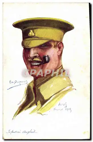 Cartes postales Fantaisie Illustrateur Dupuis Militaria Infanterie Anglaise