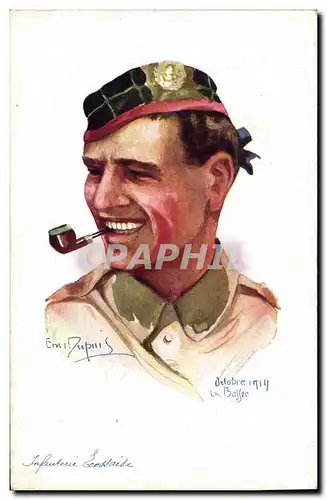 Ansichtskarte AK Fantaisie Illustrateur Dupuis Militaria Infanterie Ecossaise Ecossaise