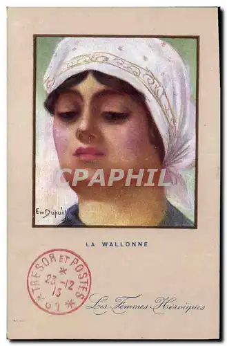 Cartes postales Fantaisie Illustrateur Dupuis Militaria La Wallonne