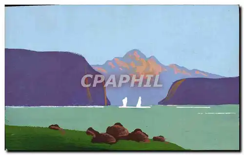 Cartes postales Fantaisie (dessin a la main) Paysage