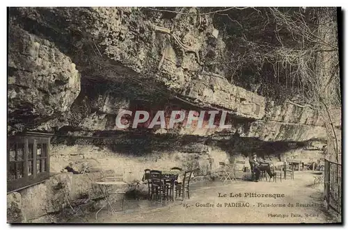 Ansichtskarte AK Grotte Grottes Gouffe de Padirac Plate forme du restaurant