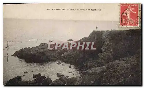 Cartes postales Grotte Grottes Le Pouldu Pointe et grotte de Kerheron