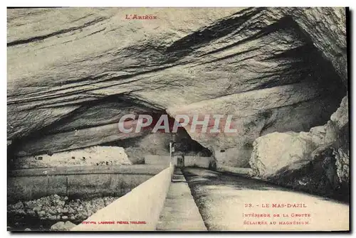 Cartes postales Grotte Grottes Le Mas d&#39Azil Interieur de la grotte eclairee au magnesium