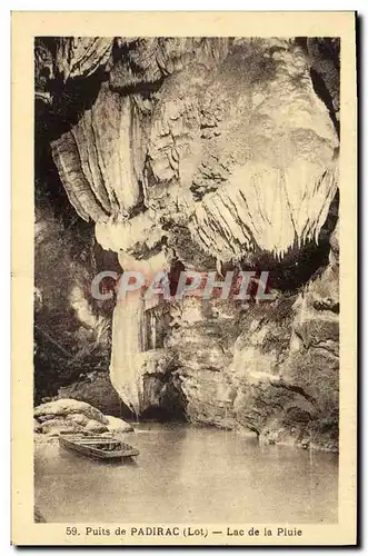 Cartes postales Grotte Grottes Puits de Padirac Lac de la pluie