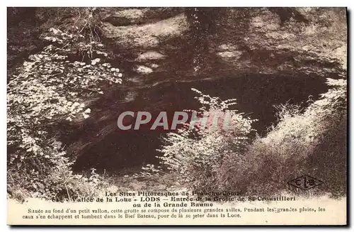 Cartes postales Grotte Grottes Vallee de la Loue Entree de la grotte de St Croustilleri ou de la Grande Baume