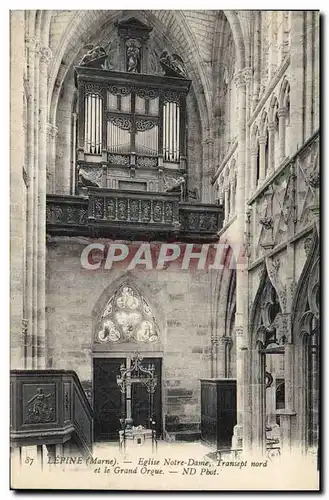 Ansichtskarte AK Orgue Lepine Eglise Notre Dame Transept Nord et le grand orgue