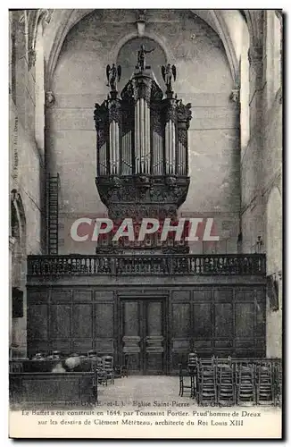 Ansichtskarte AK Orgue Dreux Eglise Saint Pierre Les orgues le buffet