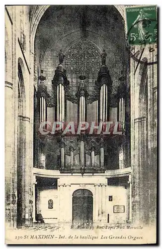 Ansichtskarte AK Orgue St Maximin Interieur de la basilique Les grands orgues