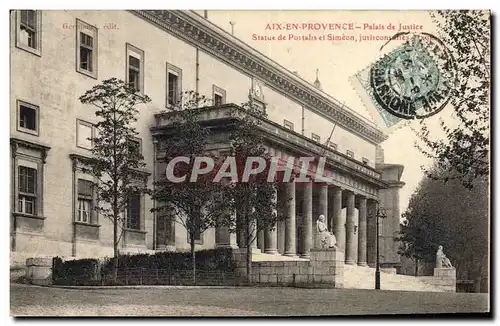 Cartes postales Palais de Justice Aix en Provence Statue de Portalis et Simeon