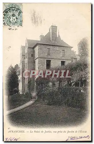 Cartes postales Palais de Justice vue prise du jardin de l&#39Eveche Avranches