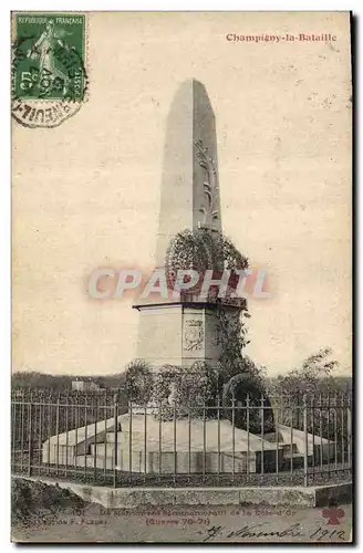Ansichtskarte AK Militaria Guerre de 1870 Champigny la Bataille Le Monument commemoratif de la Cote d&#39Or