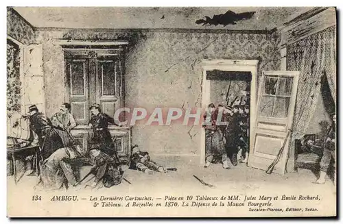 Cartes postales Militaria Guerre de 1870 Ambigu Les dernieres cartouches