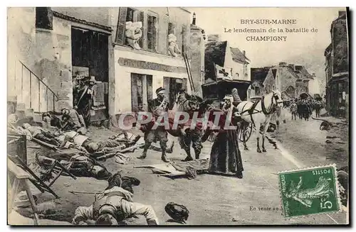 Cartes postales Militaria Guerre de 1870 Bry sur Marne Le lendemain de la bataille de Champigny