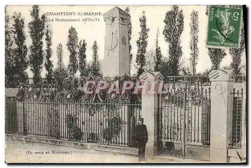 Cartes postales Militaria Guerre de 1870 Champigny sur Marne Le monument 1870 1871