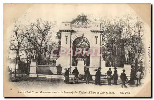 Ansichtskarte AK Militaria Guerre de 1870 Chartres Monument eleve a la memoire des Enfants d&#39Eure et Loire