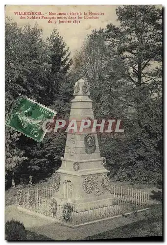 Cartes postales Militaria Guerre de 1870 Villersexel Monument eleve a la memoire des soldats francais morts dans
