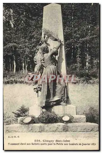 Ansichtskarte AK Militaria Guerre de 1870 Chagey Monument eleve aux soldats morts pour la patrie aux combats