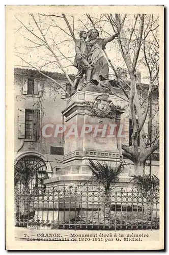Ansichtskarte AK Militaria Guerre de 1870 Orange Monument eleve a la memoire des combattants de 1870