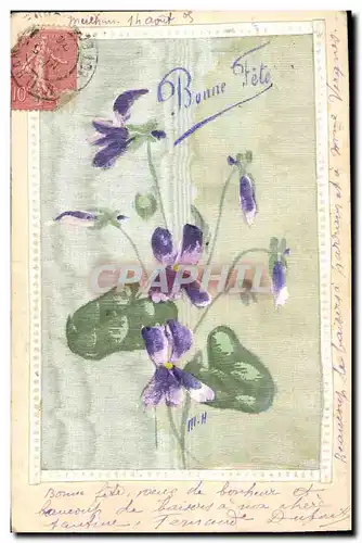 Cartes postales Fantaisie Toilee Fleurs