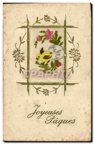 Cartes postales Fantaisie Toilee Fleurs Poussin