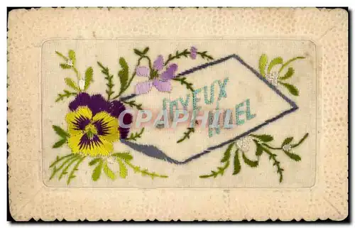 Cartes postales Fantaisie Toilee Fleurs Noel