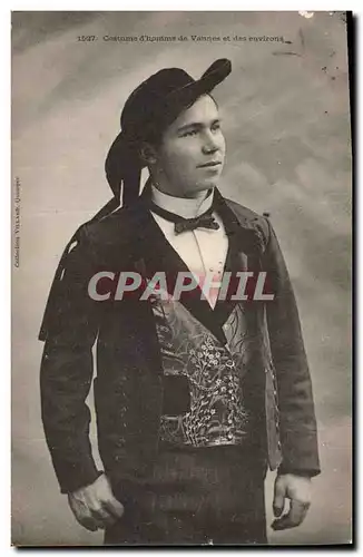 Cartes postales Folklore Costume d&#39homme de Vannes et des environs