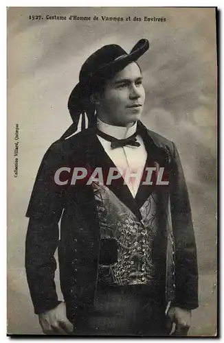 Cartes postales Folklore Costume d&#39homme de Vannes et des environs