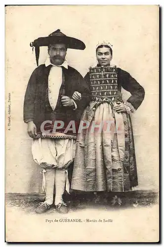 Ansichtskarte AK Folklore Au Pays Guerande Maries de Saille Mariage