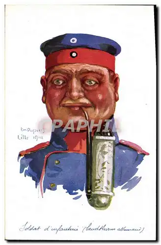 Ansichtskarte AK Fantaisie Illustrateur Dupuis Militaria Soldat d&#39infanterie