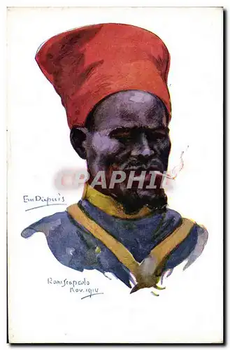 Ansichtskarte AK Fantaisie Illustrateur Dupuis Militaria Tirailleur Senegalais Senegal