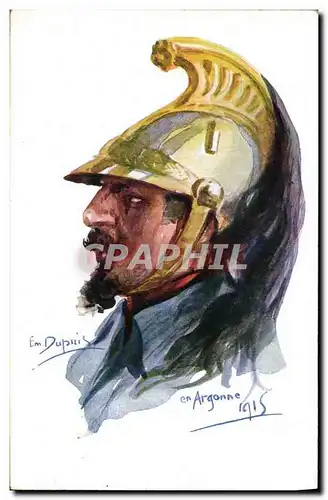 Cartes postales Fantaisie Illustrateur Dupuis Militaria Argonne