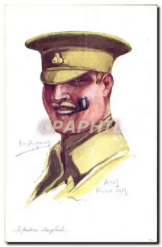 Cartes postales Fantaisie Illustrateur Dupuis Militaria Infanterie anglaise Arras