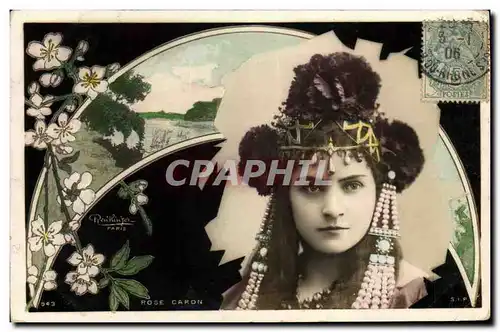 Cartes postales Bijoux Femme Rose Caron