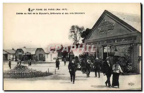 Cartes postales Bijoux Foire de Paris Mai 1917 Entree du Hall de la Bijouterie Orfevrerie et des Arts Decoratifs