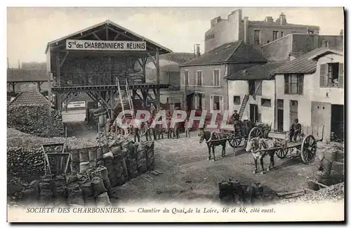 Cartes postales Mine Mines Societe des Charbonniers Chantier du Quai de Loire TOP