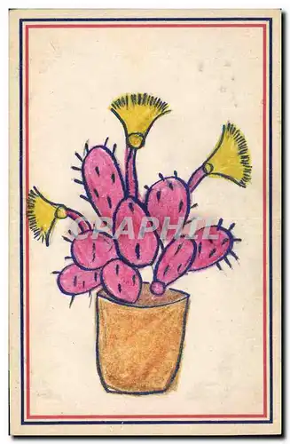 Cartes postales Fantaisie (dessin a la main) Cactus