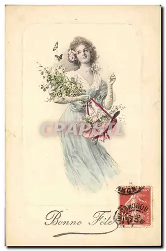 Cartes postales Fantaisie Femme Papillons