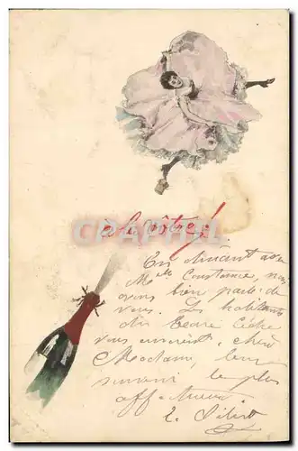 Cartes postales Fantaisie Femme Champagne